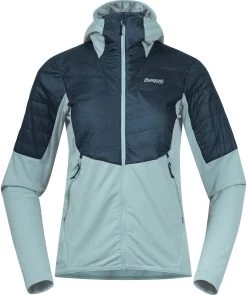 Bergans Senja Midlayer Hooded Jacket Dames, Turquoise/petrol