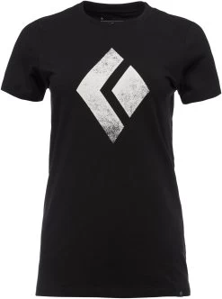 Black Diamond Chalked Up T-shirt Dames, Zwart