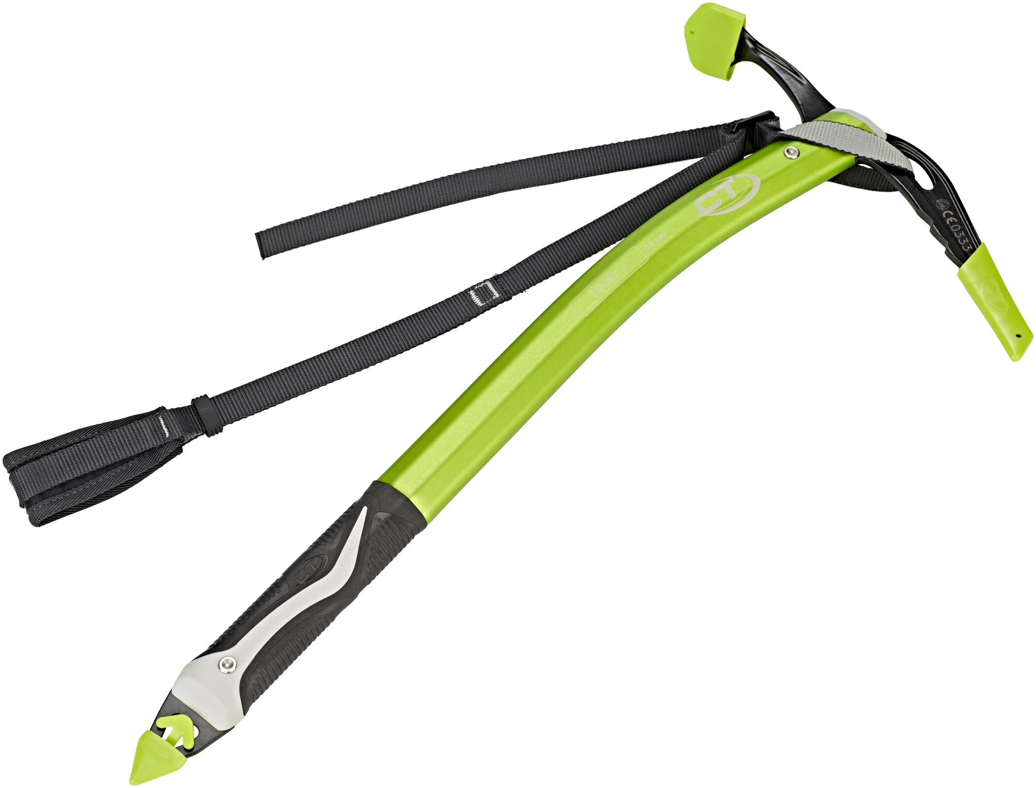 Climbing Technology Hound Plus IJsbijl With Dragon-Tour Lijn, Groen/zwart