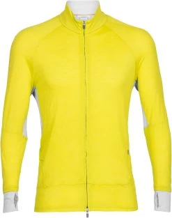 Icebreaker ZoneKnit LS Zip Midlayer Heren, Geel