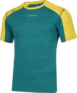 La Sportiva Sunfire T-shirt Heren, Petrol/geel