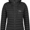Rab Infinity Microlight Jas Dames, Zwart