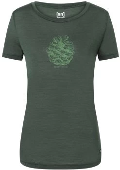 Super.natural Pine Cone Tee Dames, Groen